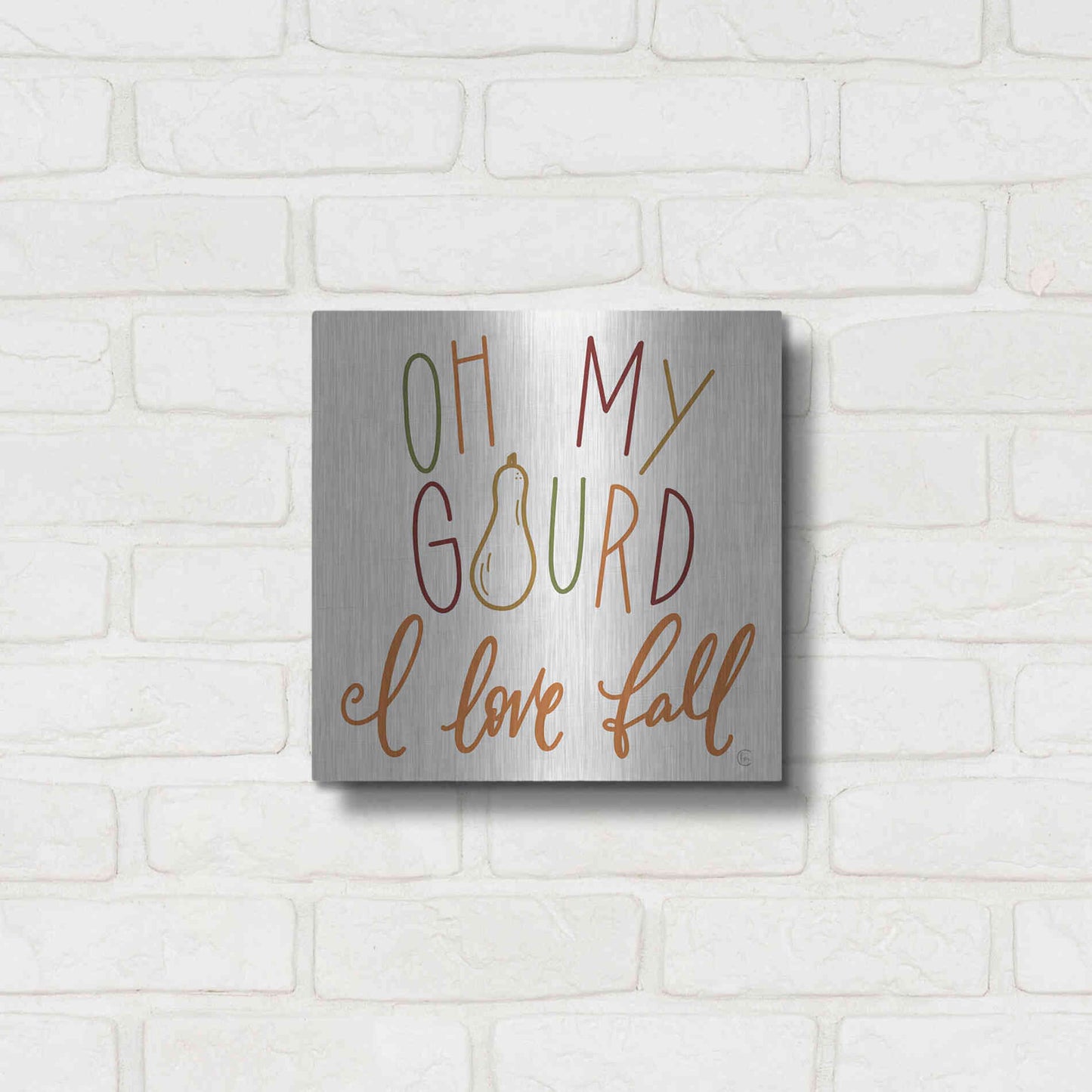 Luxe Metal Art 'Oh My Gourd ' by Fearfully Made Creations, Metal Wall Art,12x12