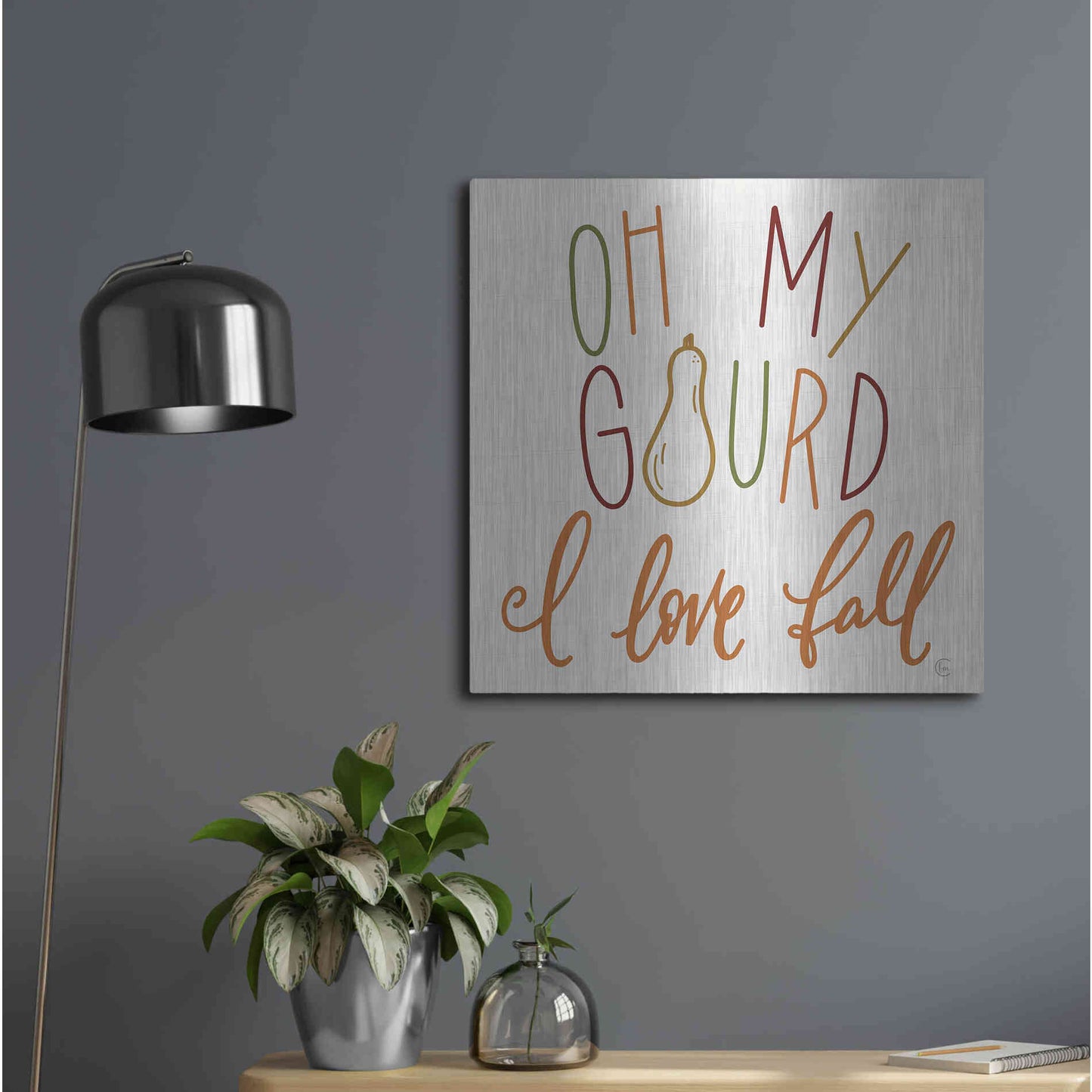 Luxe Metal Art 'Oh My Gourd ' by Fearfully Made Creations, Metal Wall Art,24x24