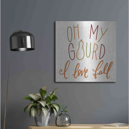 Luxe Metal Art 'Oh My Gourd ' by Fearfully Made Creations, Metal Wall Art,24x24