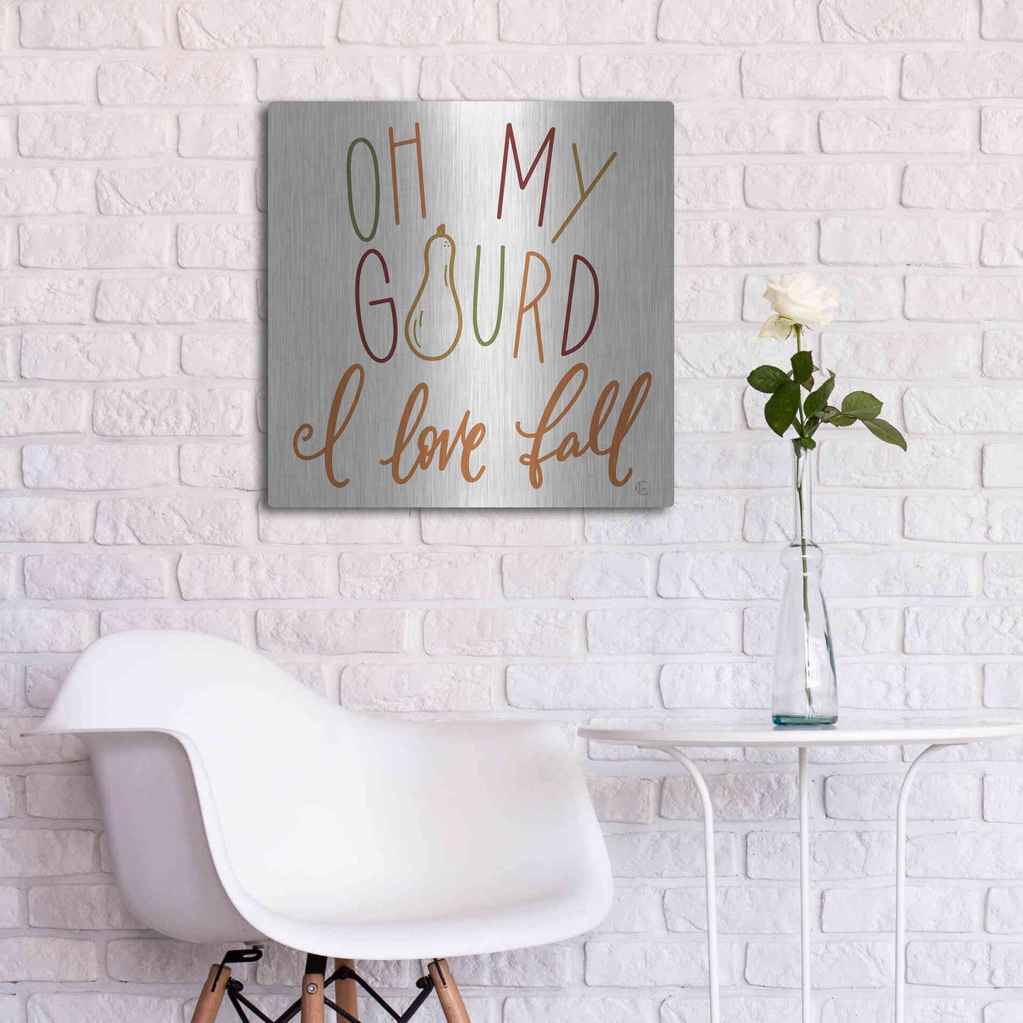 Luxe Metal Art 'Oh My Gourd ' by Fearfully Made Creations, Metal Wall Art,24x24
