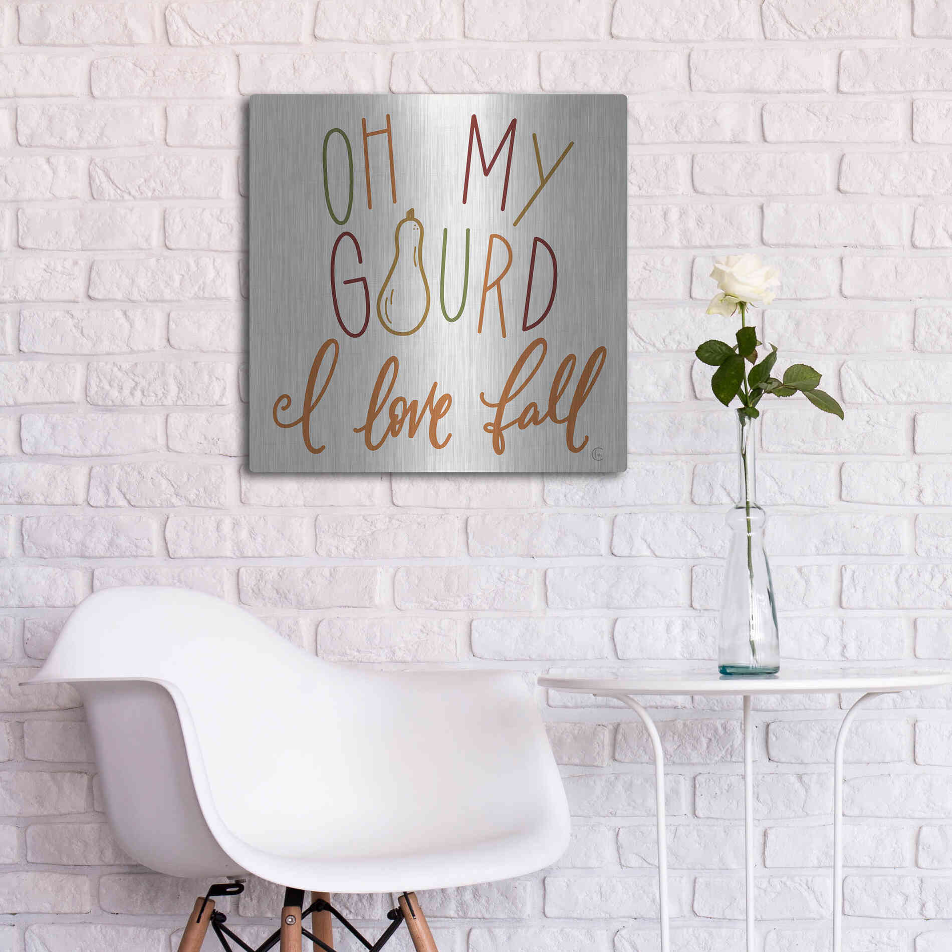 Luxe Metal Art 'Oh My Gourd ' by Fearfully Made Creations, Metal Wall Art,24x24