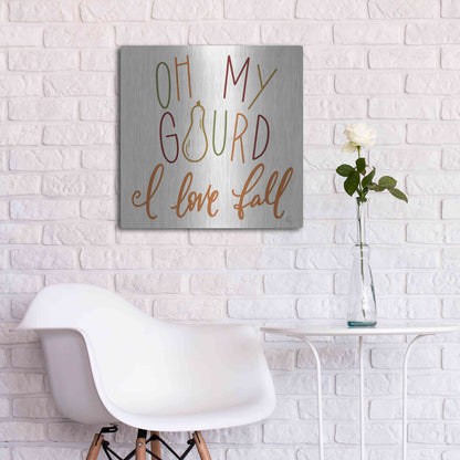 Luxe Metal Art 'Oh My Gourd ' by Fearfully Made Creations, Metal Wall Art,24x24