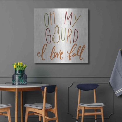 Luxe Metal Art 'Oh My Gourd ' by Fearfully Made Creations, Metal Wall Art,36x36