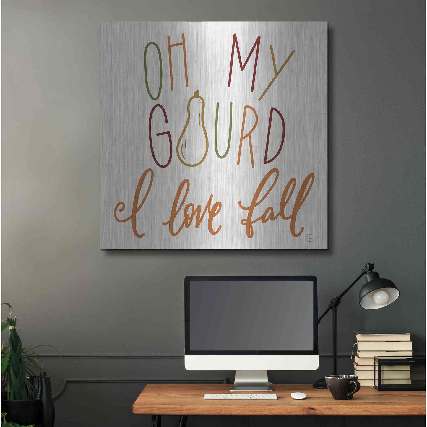 Luxe Metal Art 'Oh My Gourd ' by Fearfully Made Creations, Metal Wall Art,36x36
