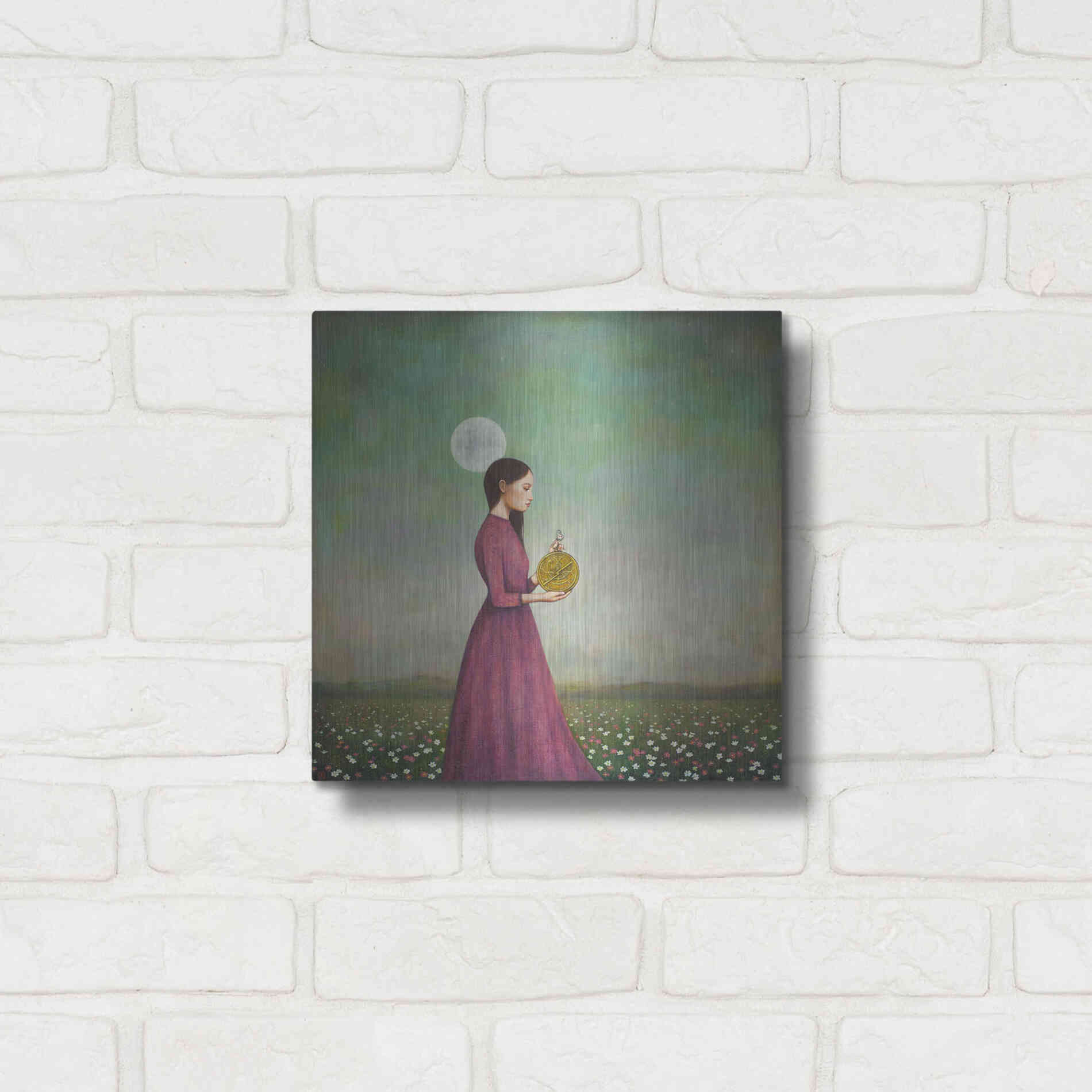 Luxe Metal Art 'Counting on the Cosmos' by Duy Huynh, Metal Wall Art,12x12