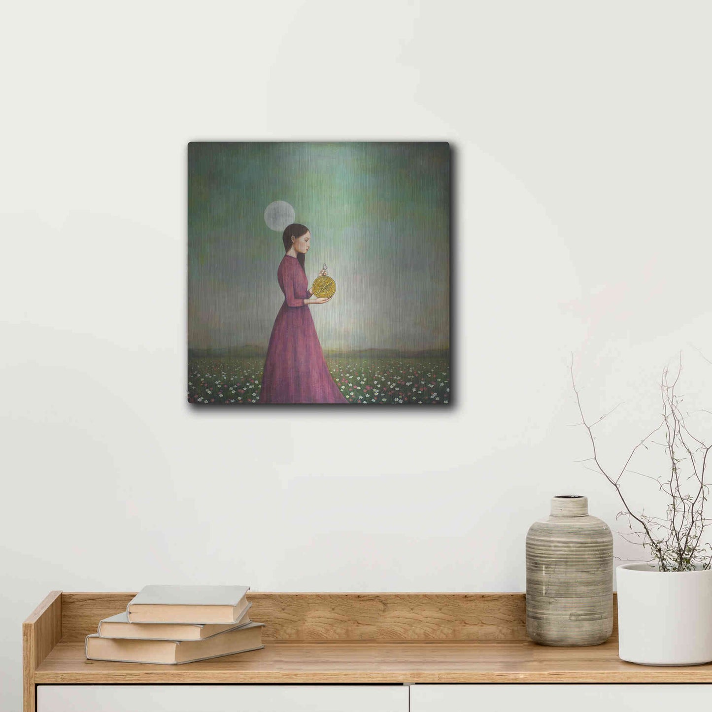 Luxe Metal Art 'Counting on the Cosmos' by Duy Huynh, Metal Wall Art,12x12
