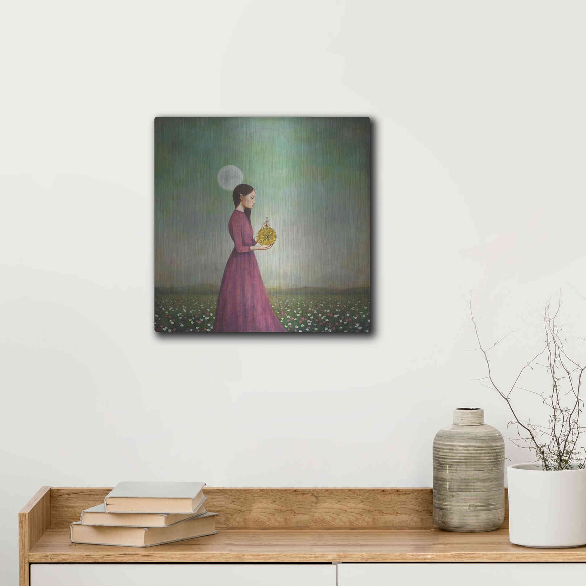 Luxe Metal Art 'Counting on the Cosmos' by Duy Huynh, Metal Wall Art,12x12