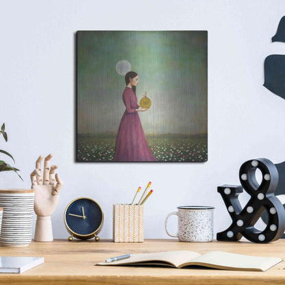 Luxe Metal Art 'Counting on the Cosmos' by Duy Huynh, Metal Wall Art,12x12