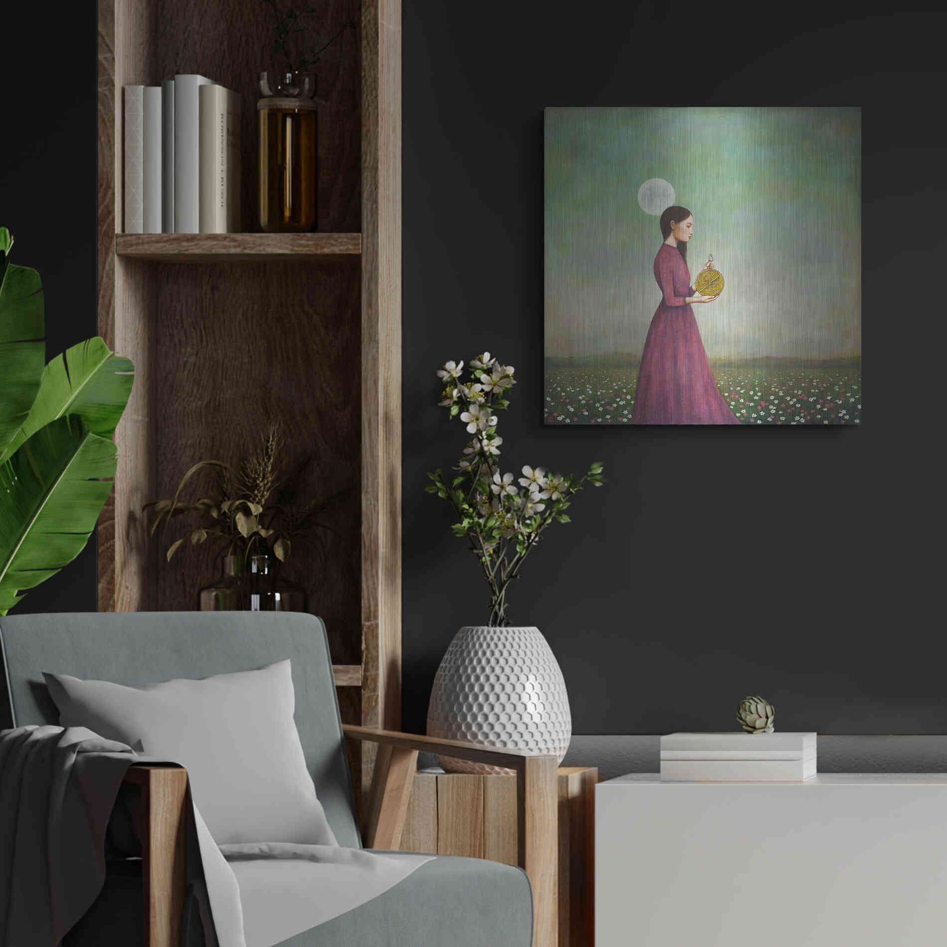 Luxe Metal Art 'Counting on the Cosmos' by Duy Huynh, Metal Wall Art,24x24