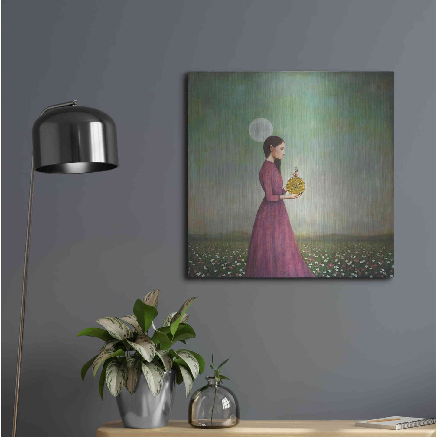 Luxe Metal Art 'Counting on the Cosmos' by Duy Huynh, Metal Wall Art,24x24