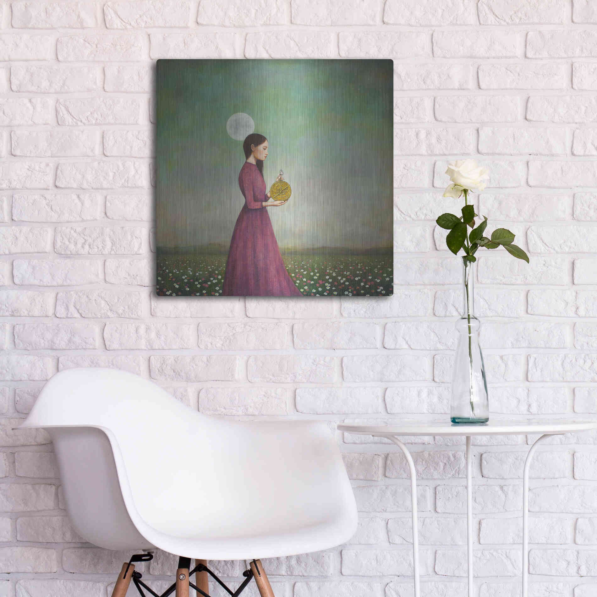 Luxe Metal Art 'Counting on the Cosmos' by Duy Huynh, Metal Wall Art,24x24
