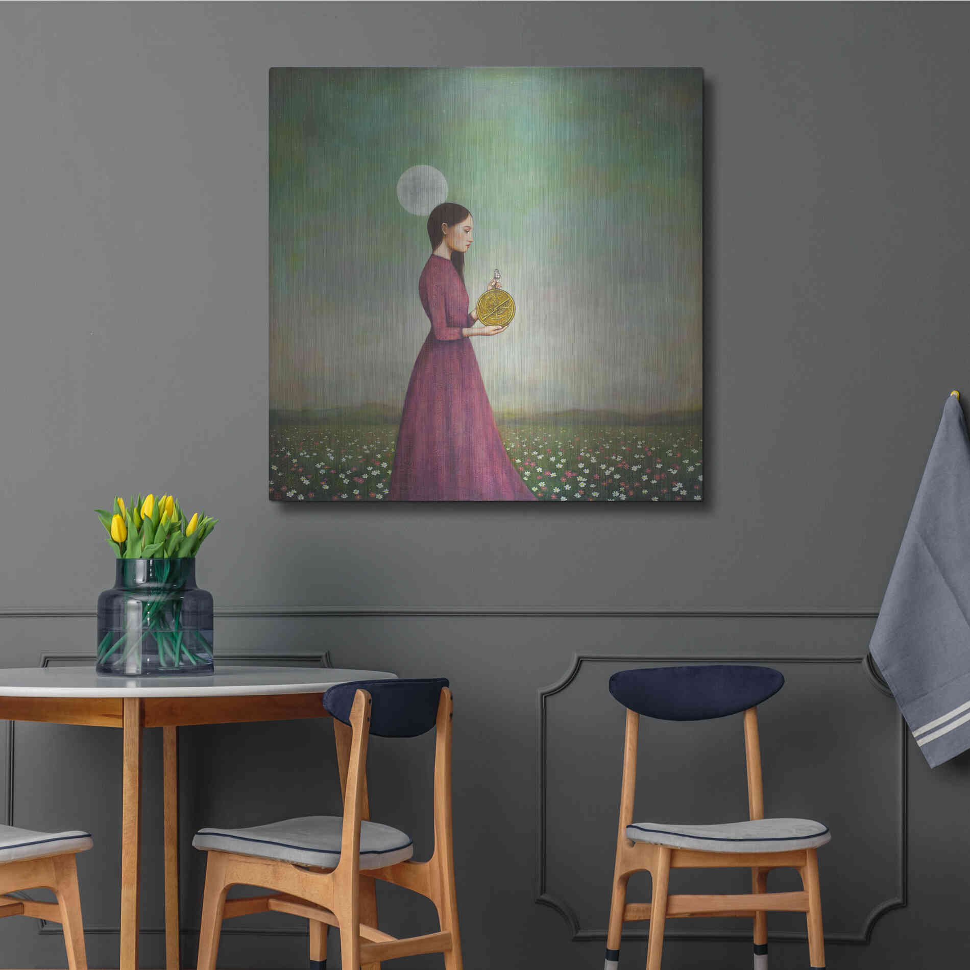 Luxe Metal Art 'Counting on the Cosmos' by Duy Huynh, Metal Wall Art,36x36