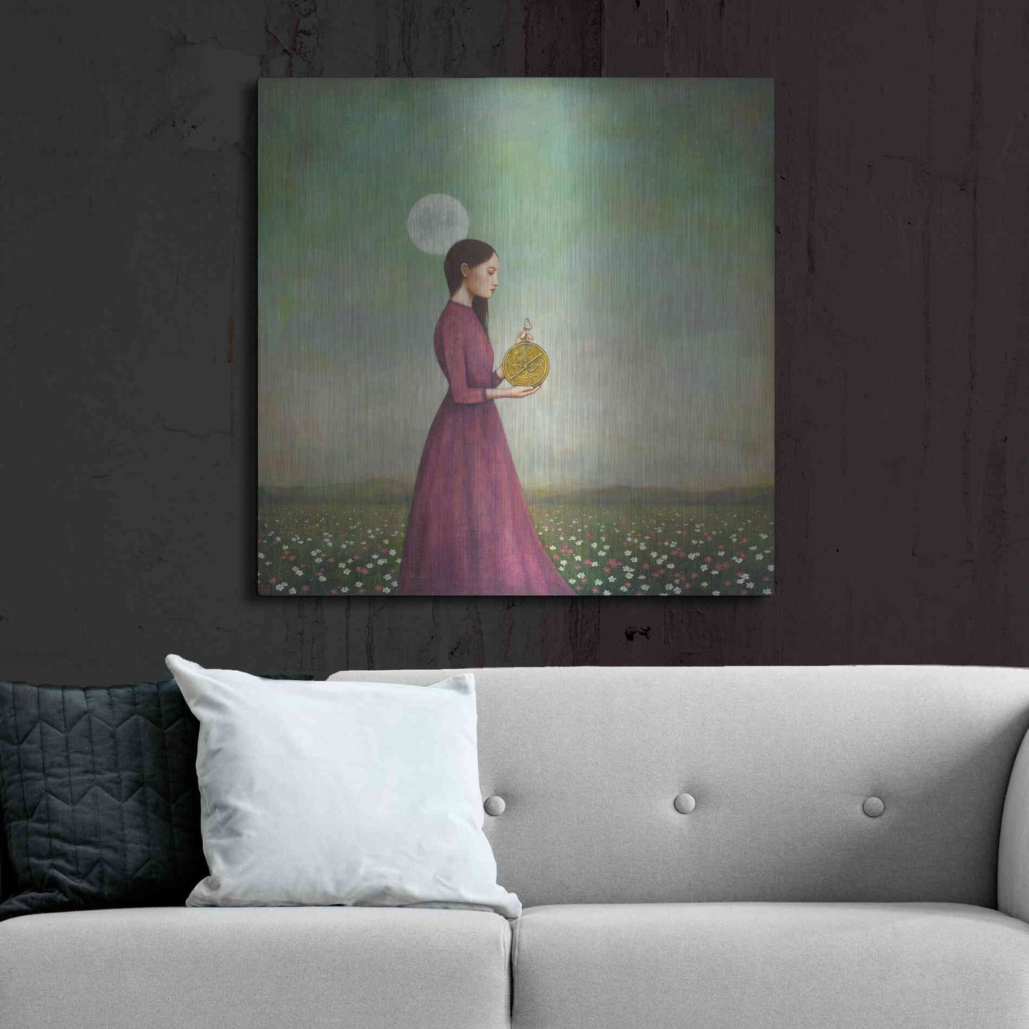 Luxe Metal Art 'Counting on the Cosmos' by Duy Huynh, Metal Wall Art,36x36