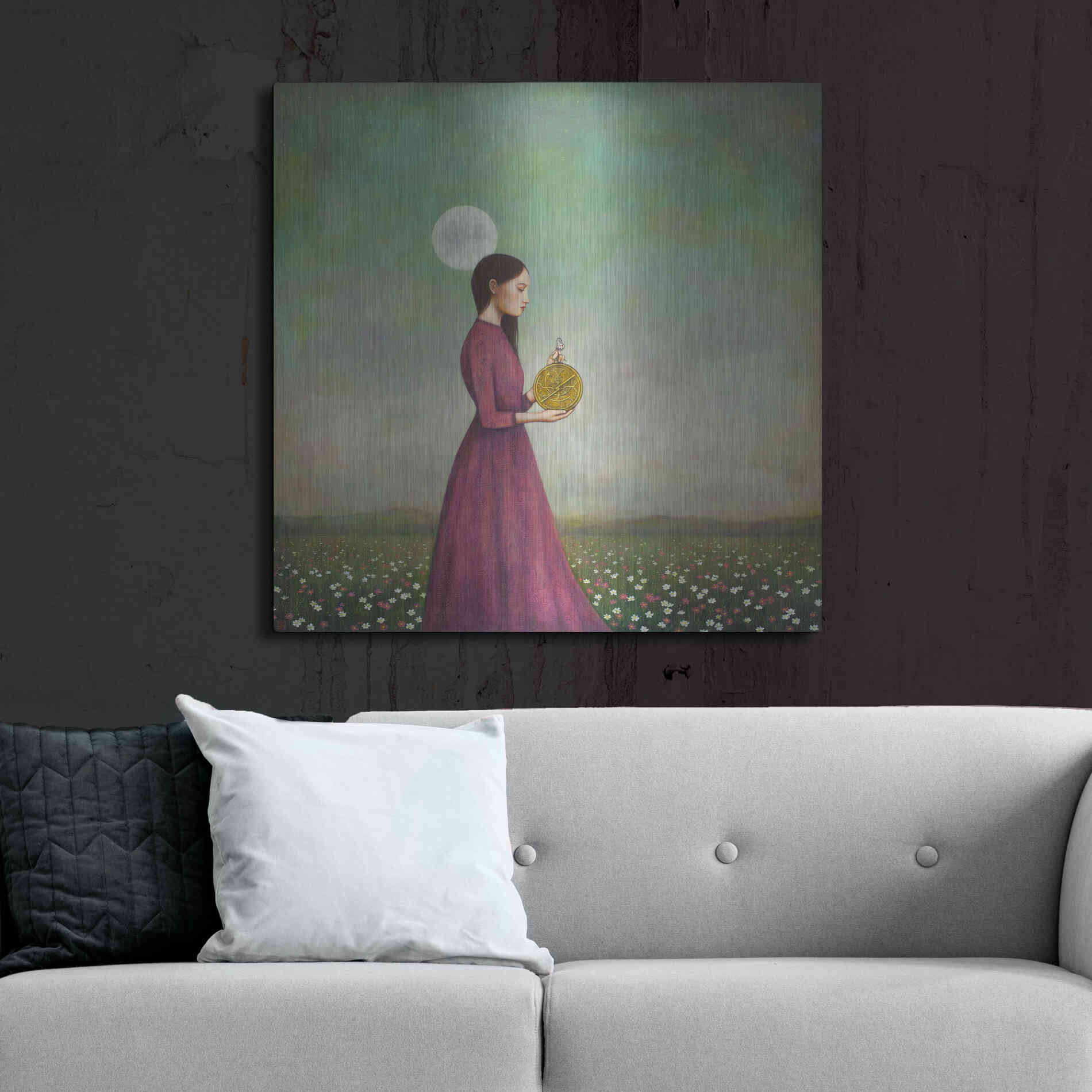 Luxe Metal Art 'Counting on the Cosmos' by Duy Huynh, Metal Wall Art,36x36