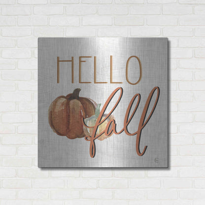 Luxe Metal Art 'Hello Fall' by Fearfully Made Creations, Metal Wall Art,36x36