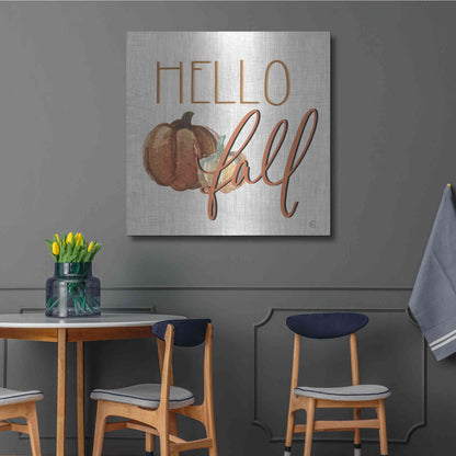 Luxe Metal Art 'Hello Fall' by Fearfully Made Creations, Metal Wall Art,36x36