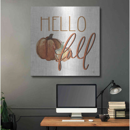 Luxe Metal Art 'Hello Fall' by Fearfully Made Creations, Metal Wall Art,36x36