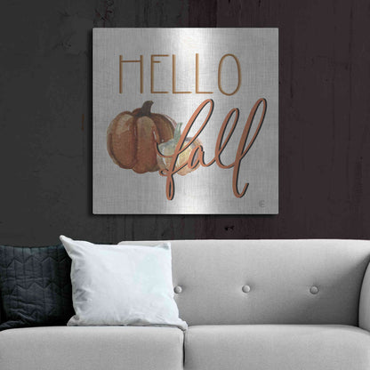 Luxe Metal Art 'Hello Fall' by Fearfully Made Creations, Metal Wall Art,36x36