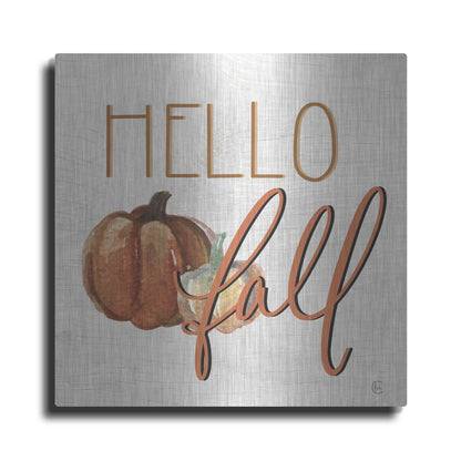 Luxe Metal Art 'Hello Fall' by Fearfully Made Creations, Metal Wall Art