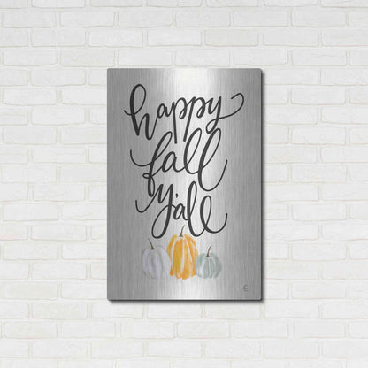 Luxe Metal Art 'Happy Fall Y'All' by Fearfully Made Creations, Metal Wall Art,24x36