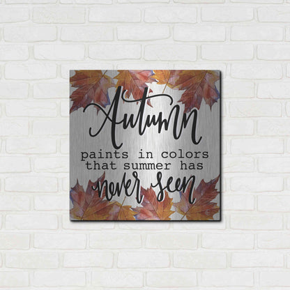 Luxe Metal Art 'Autumn Paints In Colors' by Fearfully Made Creations, Metal Wall Art,24x24
