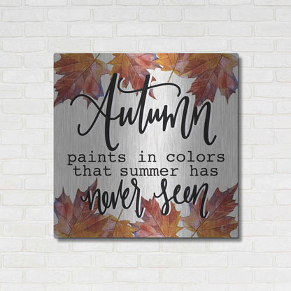 Luxe Metal Art 'Autumn Paints In Colors' by Fearfully Made Creations, Metal Wall Art,36x36