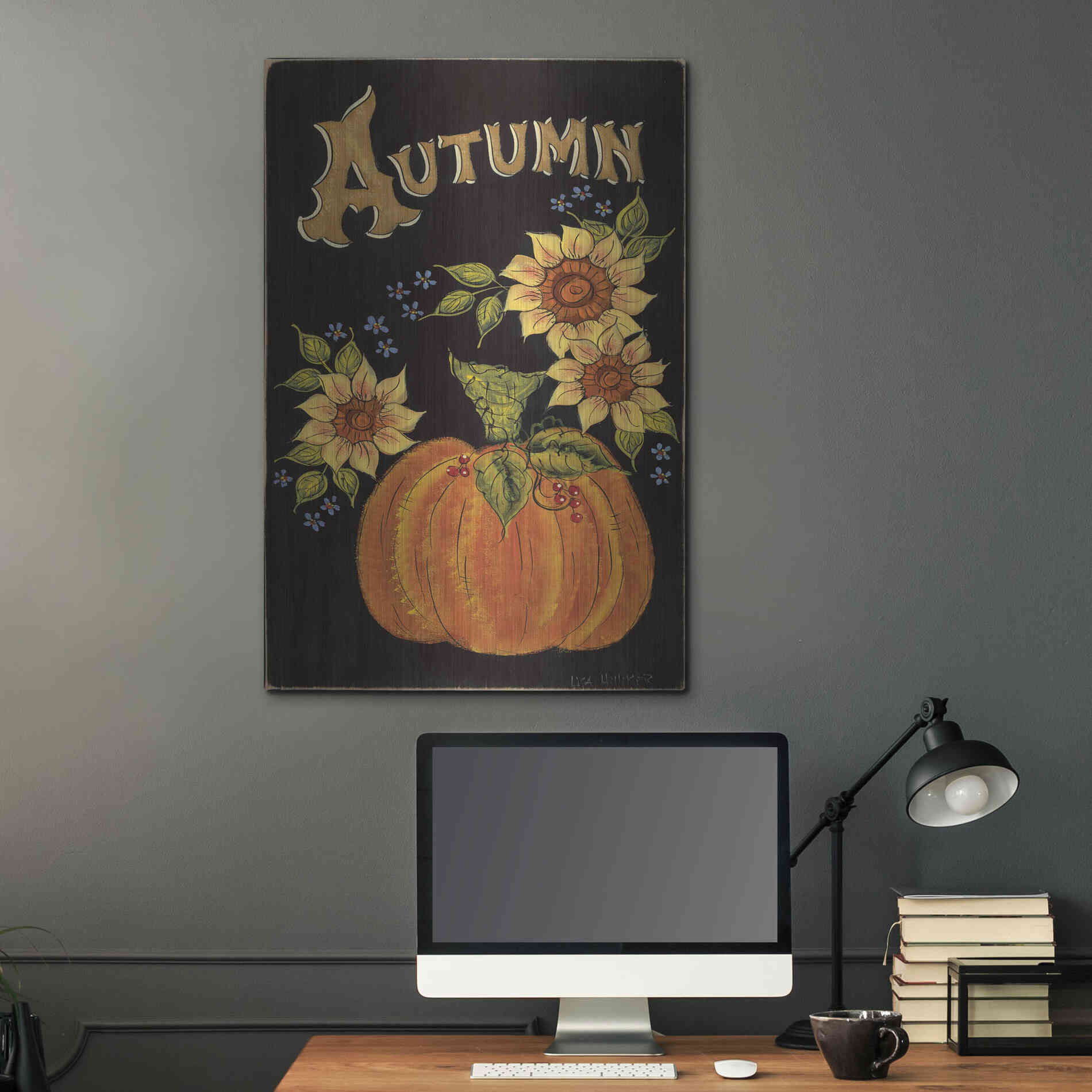 Luxe Metal Art 'Autumn' by Lisa Hilliker, Metal Wall Art,24x36