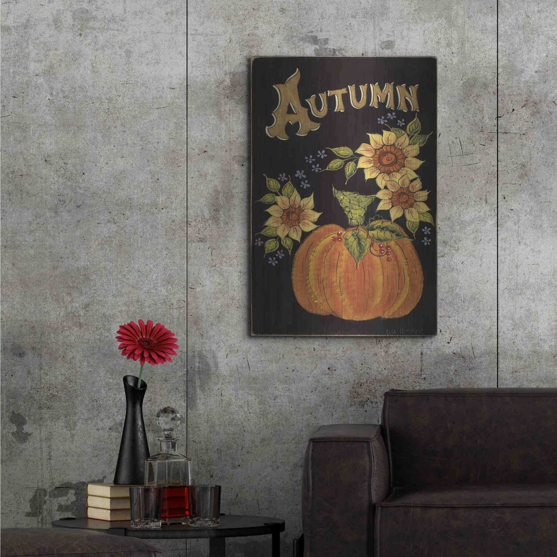 Luxe Metal Art 'Autumn' by Lisa Hilliker, Metal Wall Art,24x36