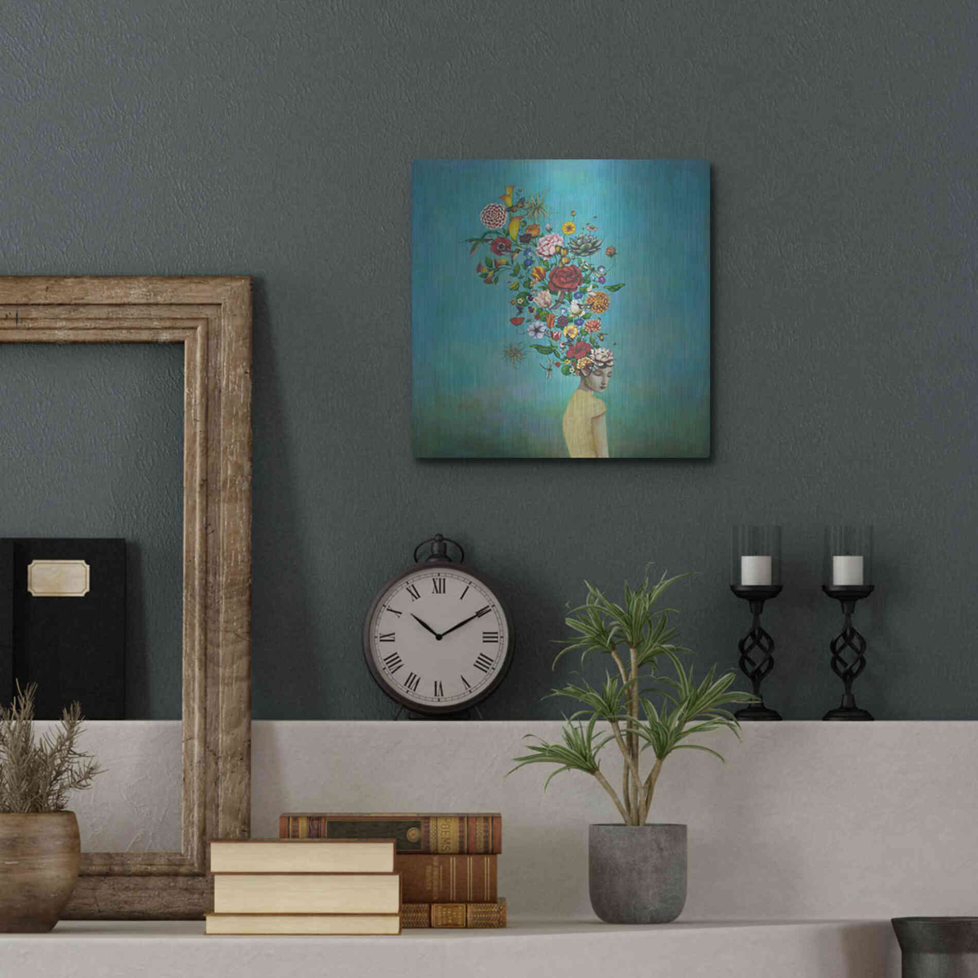 Luxe Metal Art 'A Mindful Garden' by Duy Huynh, Metal Wall Art,12x12