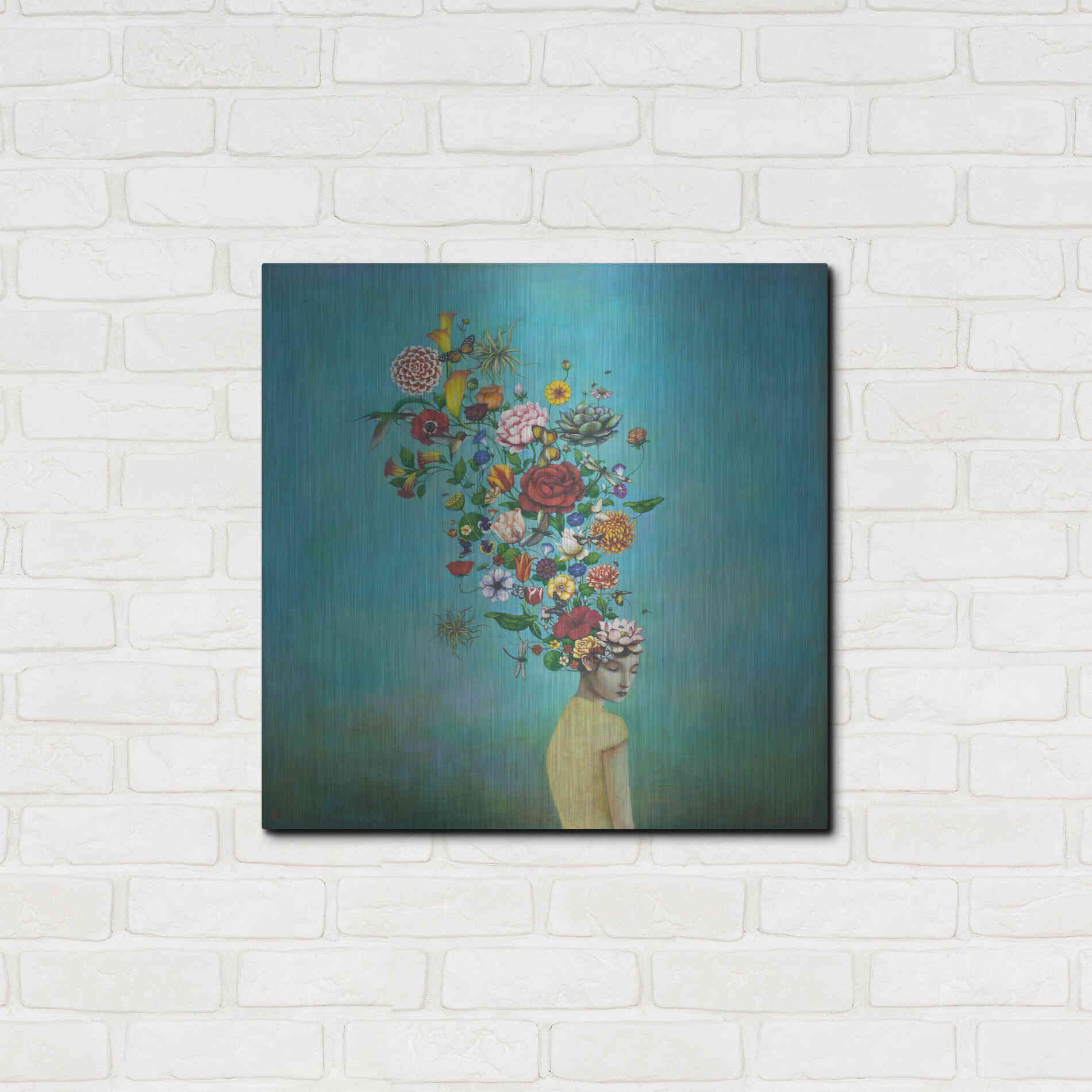 Luxe Metal Art 'A Mindful Garden' by Duy Huynh, Metal Wall Art,24x24