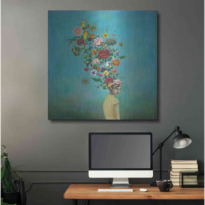 Luxe Metal Art 'A Mindful Garden' by Duy Huynh, Metal Wall Art,36x36