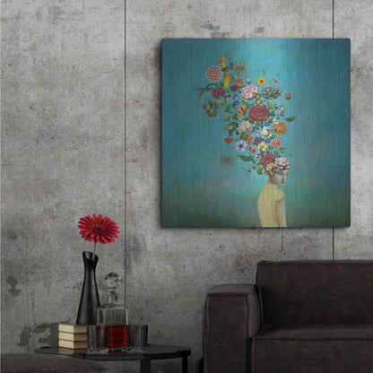 Luxe Metal Art 'A Mindful Garden' by Duy Huynh, Metal Wall Art,36x36