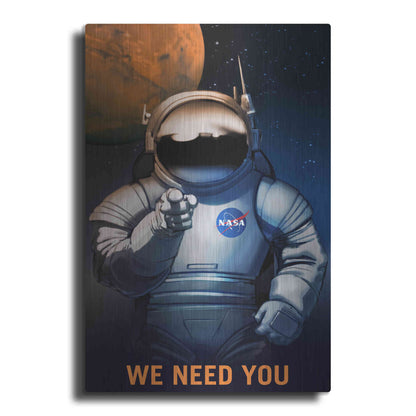 Luxe Metal Art 'Mars Explorer Series: We Need You' Space Metal Wall Art
