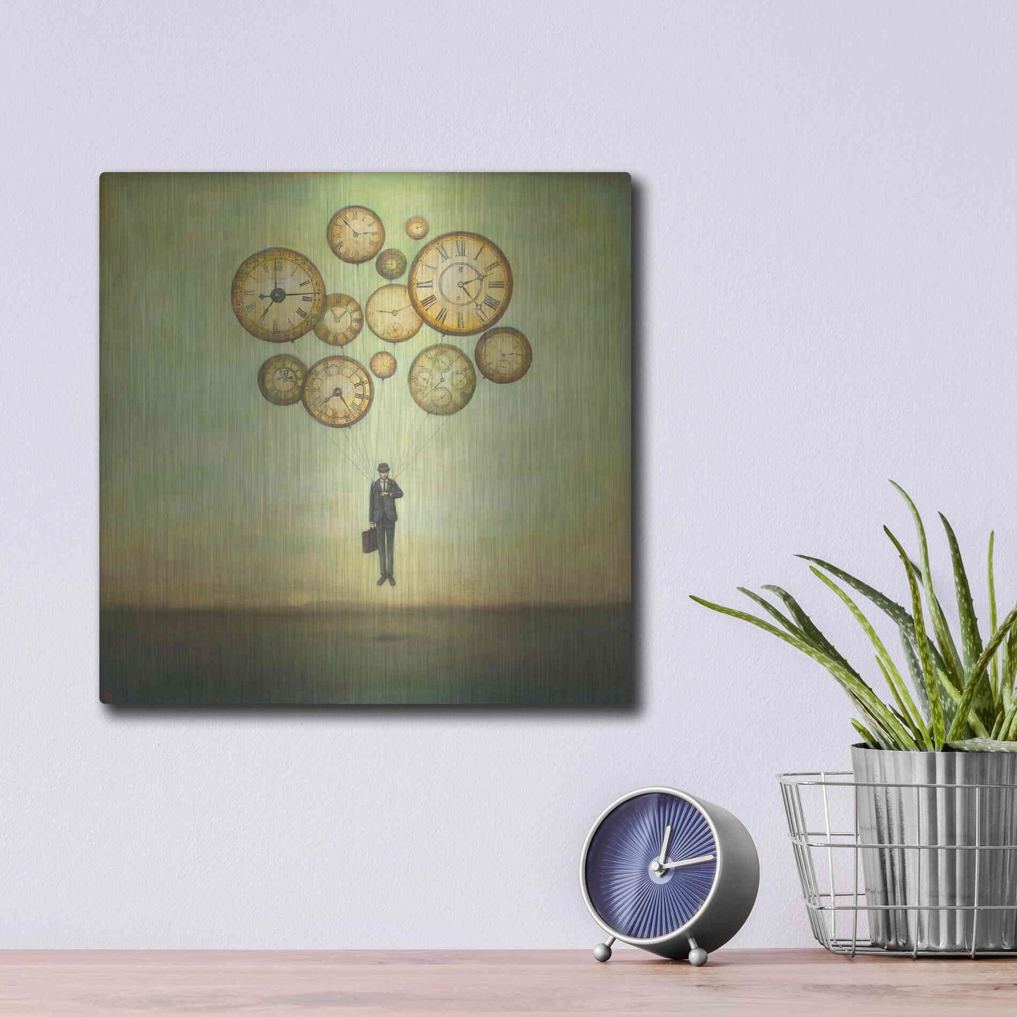 Luxe Metal Art 'Waiting for Time to Fly' by Duy Huynh, Metal Wall Art,12x12