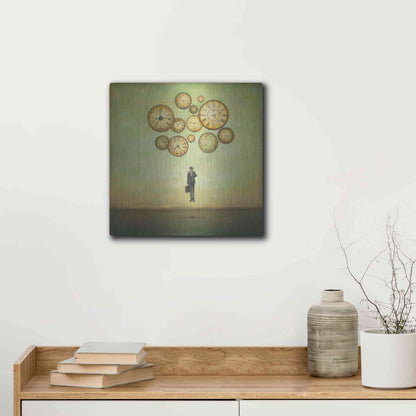 Luxe Metal Art 'Waiting for Time to Fly' by Duy Huynh, Metal Wall Art,12x12