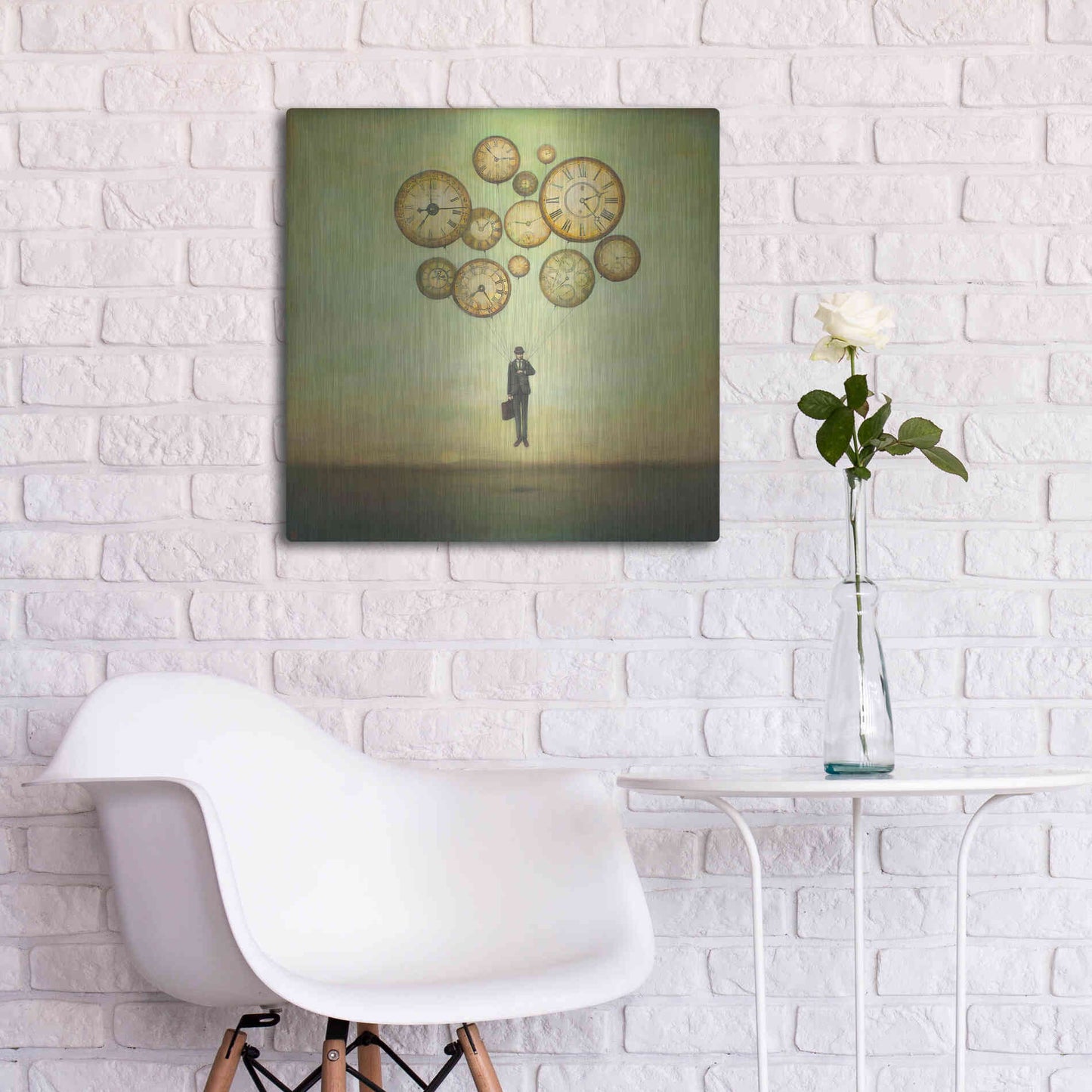 Luxe Metal Art 'Waiting for Time to Fly' by Duy Huynh, Metal Wall Art,24x24