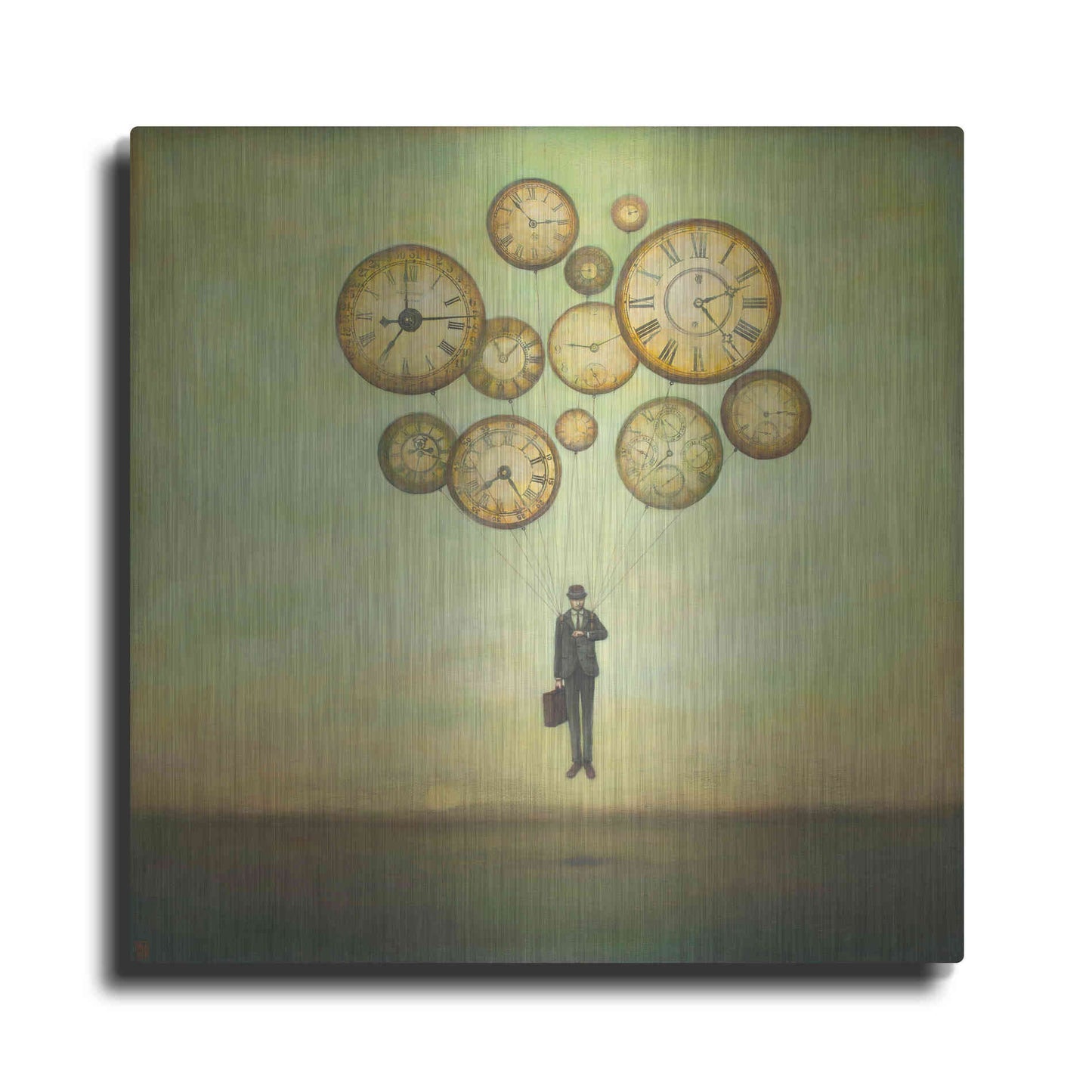 Luxe Metal Art 'Waiting for Time to Fly' by Duy Huynh, Metal Wall Art