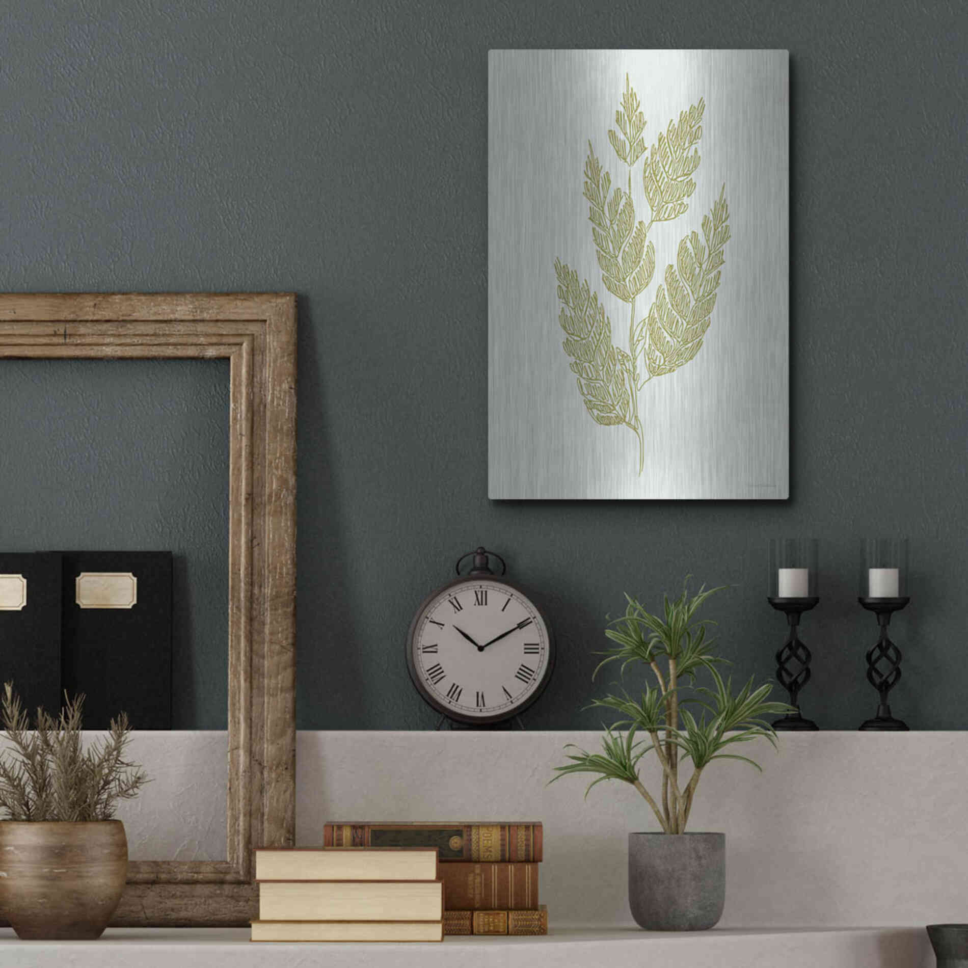 Luxe Metal Art 'Spring Sprig' by Kamdon Kreations, Metal Wall Art,12x16