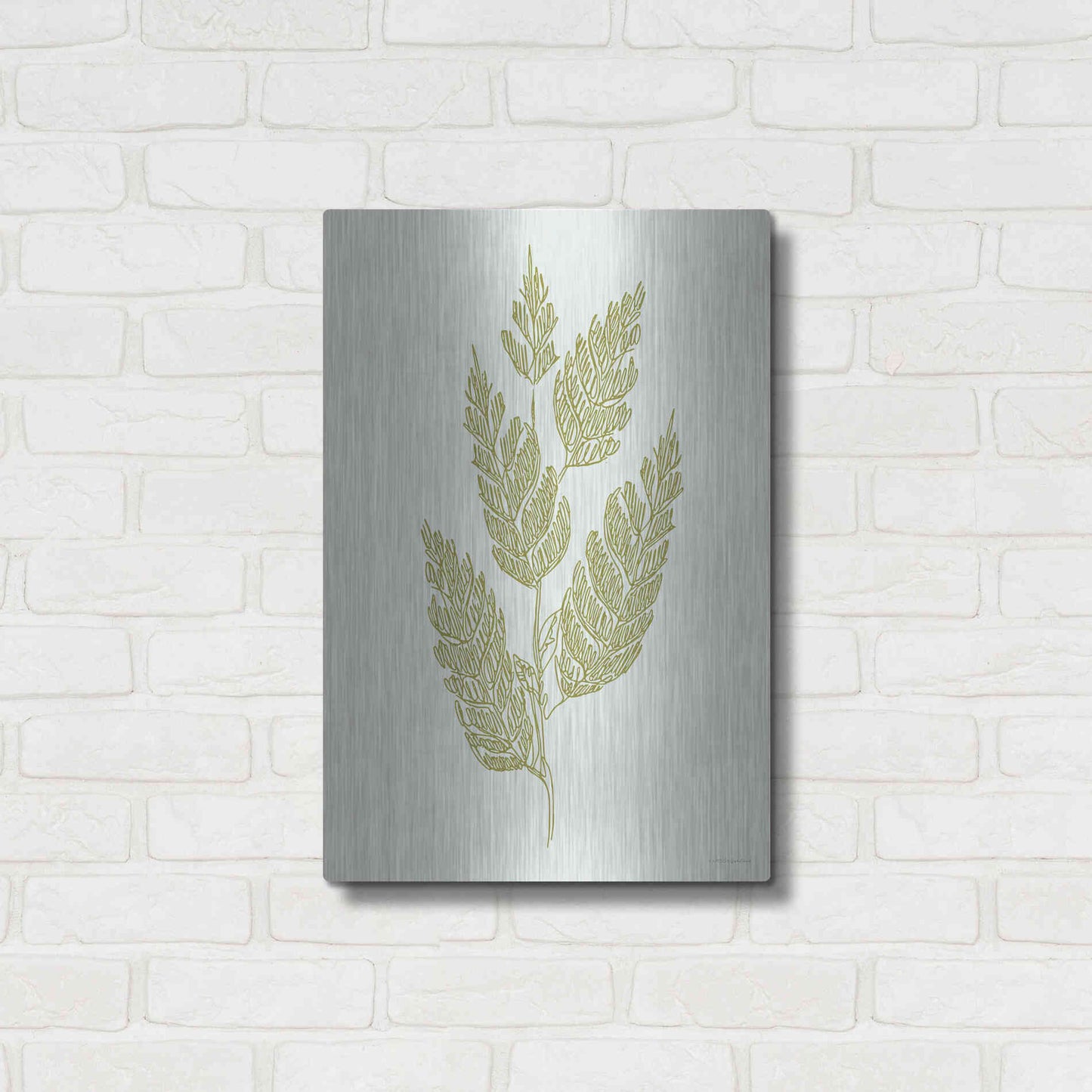 Luxe Metal Art 'Spring Sprig' by Kamdon Kreations, Metal Wall Art,16x24
