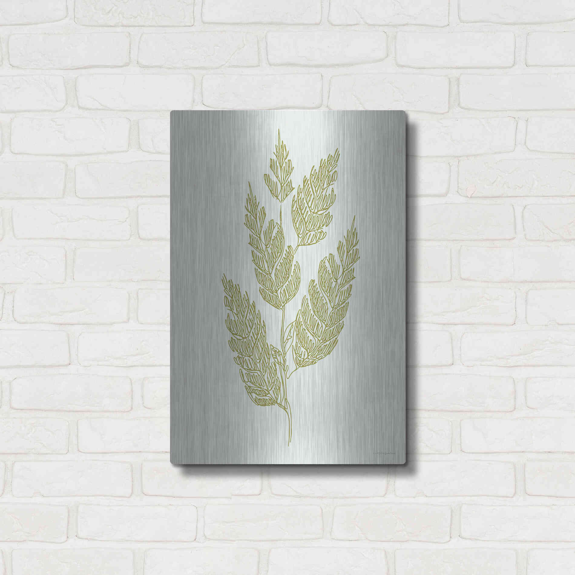Luxe Metal Art 'Spring Sprig' by Kamdon Kreations, Metal Wall Art,16x24