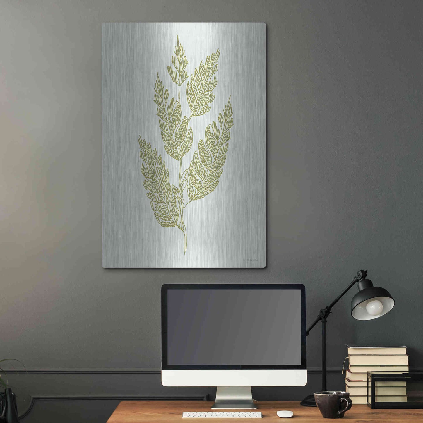 Luxe Metal Art 'Spring Sprig' by Kamdon Kreations, Metal Wall Art,24x36