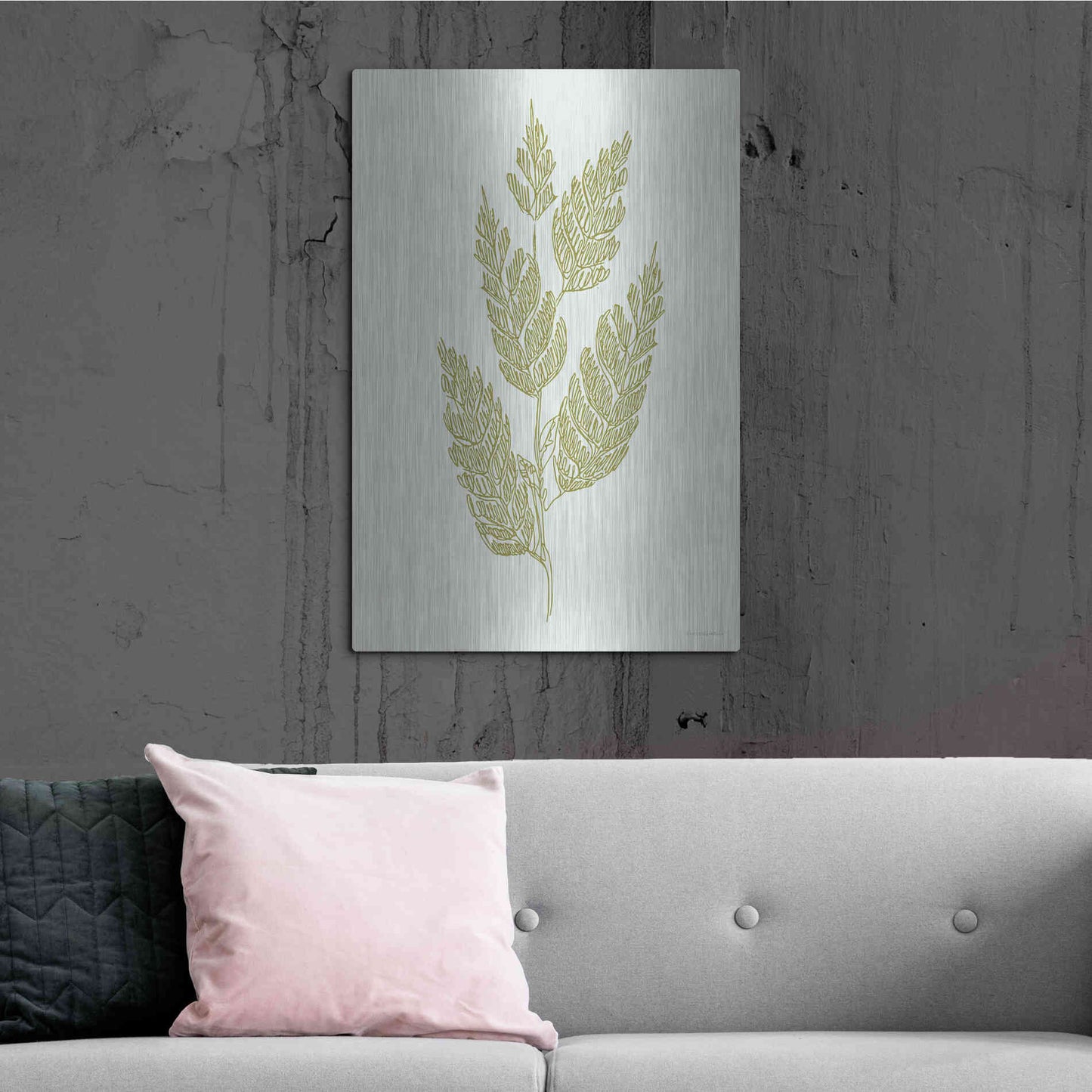 Luxe Metal Art 'Spring Sprig' by Kamdon Kreations, Metal Wall Art,24x36