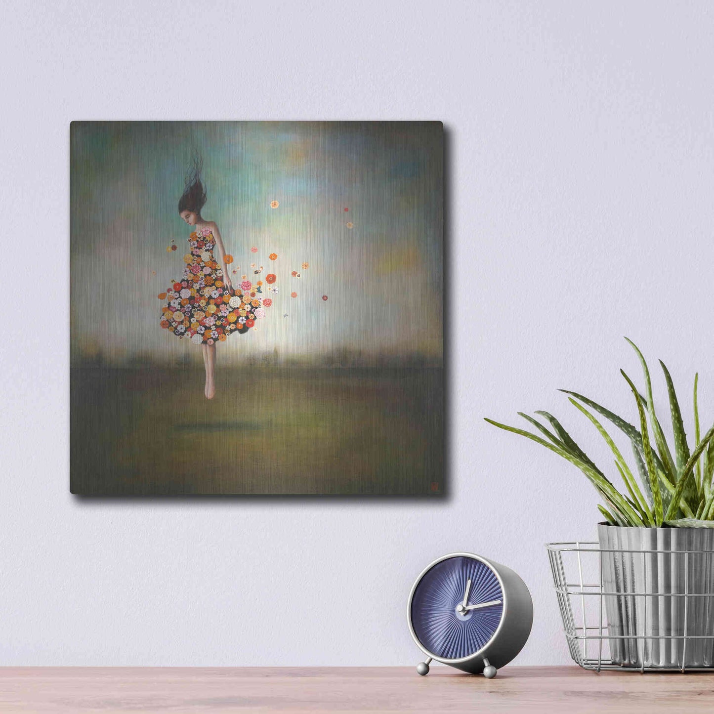 Luxe Metal Art 'Boundlessness in Bloom' by Duy Huynh, Metal Wall Art,12x12