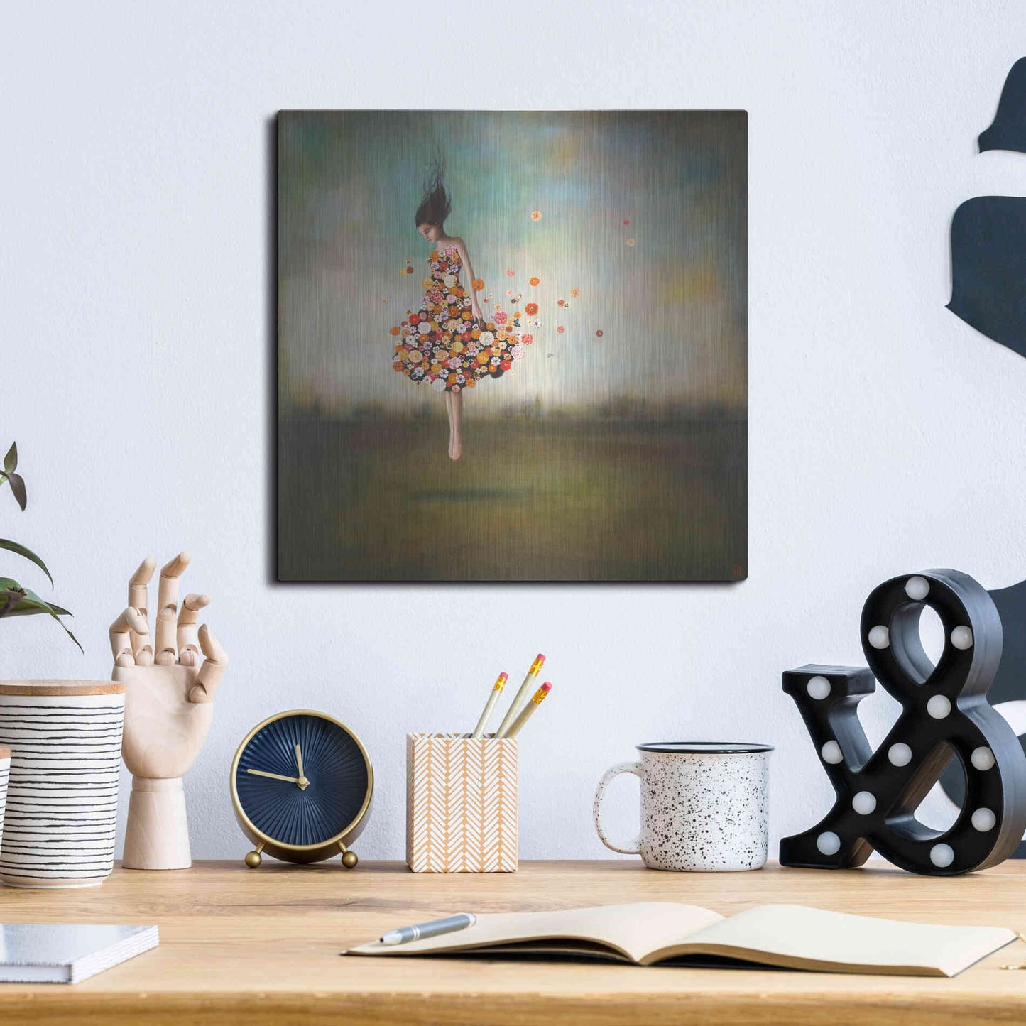 Luxe Metal Art 'Boundlessness in Bloom' by Duy Huynh, Metal Wall Art,12x12