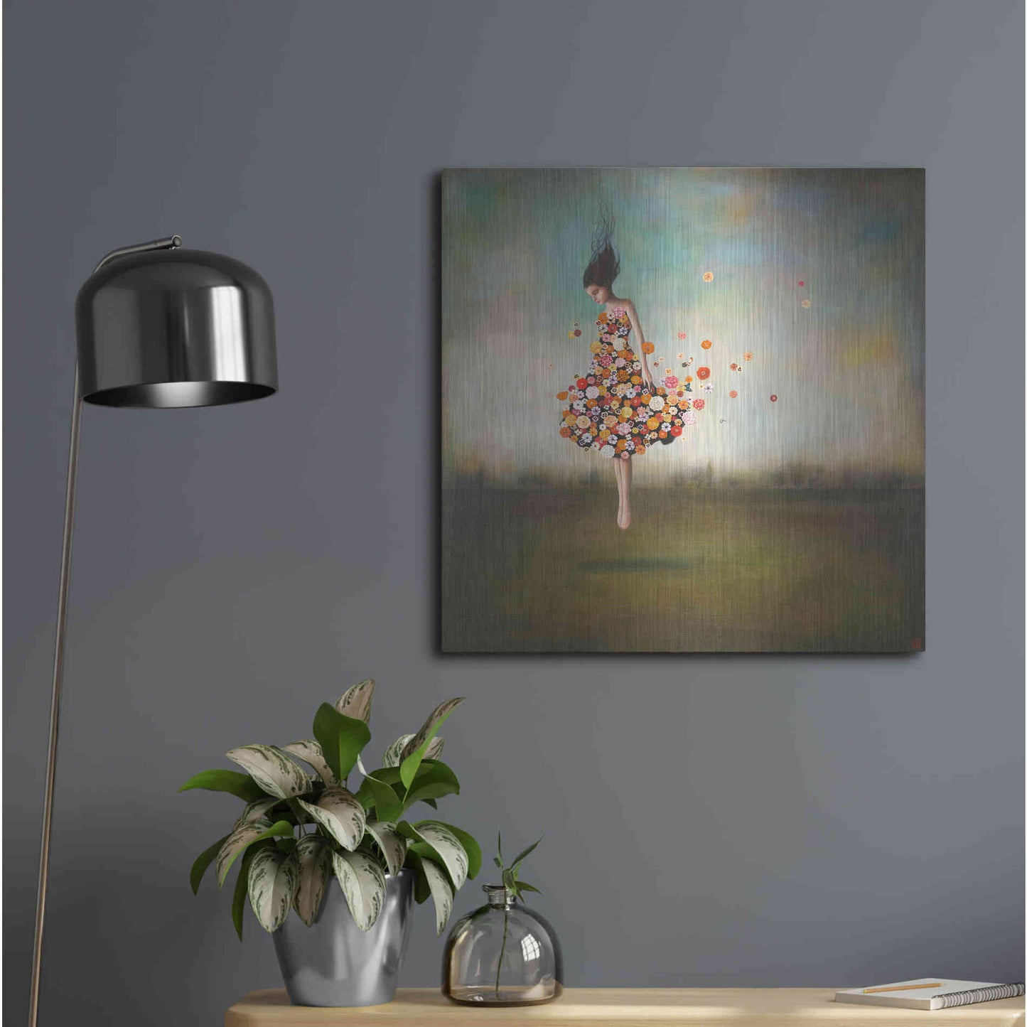 Luxe Metal Art 'Boundlessness in Bloom' by Duy Huynh, Metal Wall Art,24x24