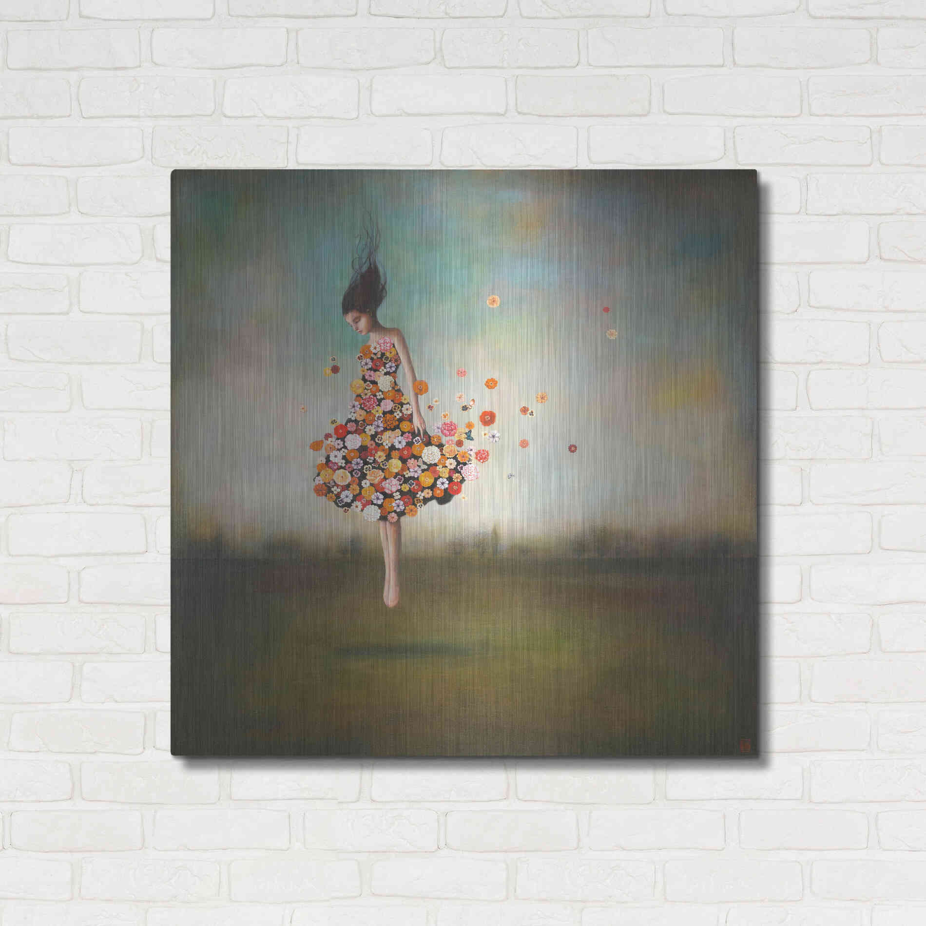 Luxe Metal Art 'Boundlessness in Bloom' by Duy Huynh, Metal Wall Art,36x36