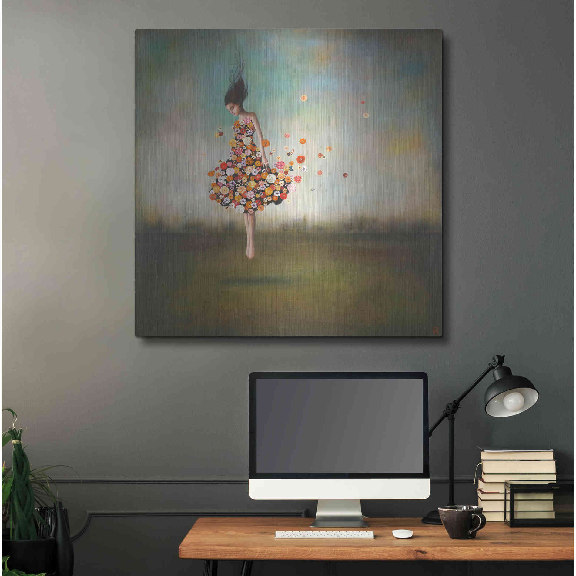 Luxe Metal Art 'Boundlessness in Bloom' by Duy Huynh, Metal Wall Art,36x36