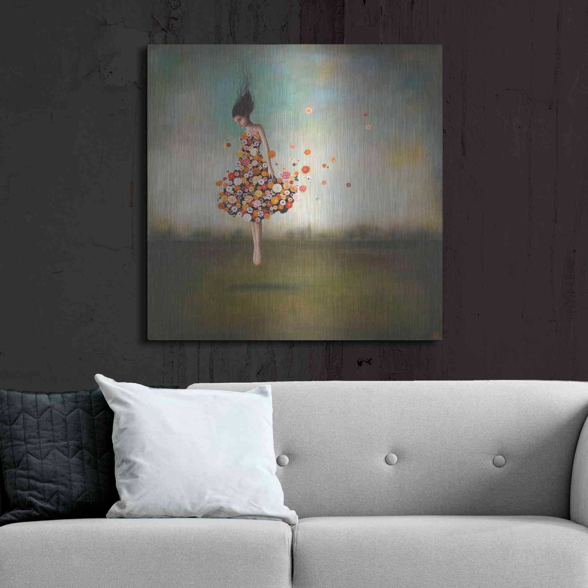 Luxe Metal Art 'Boundlessness in Bloom' by Duy Huynh, Metal Wall Art,36x36