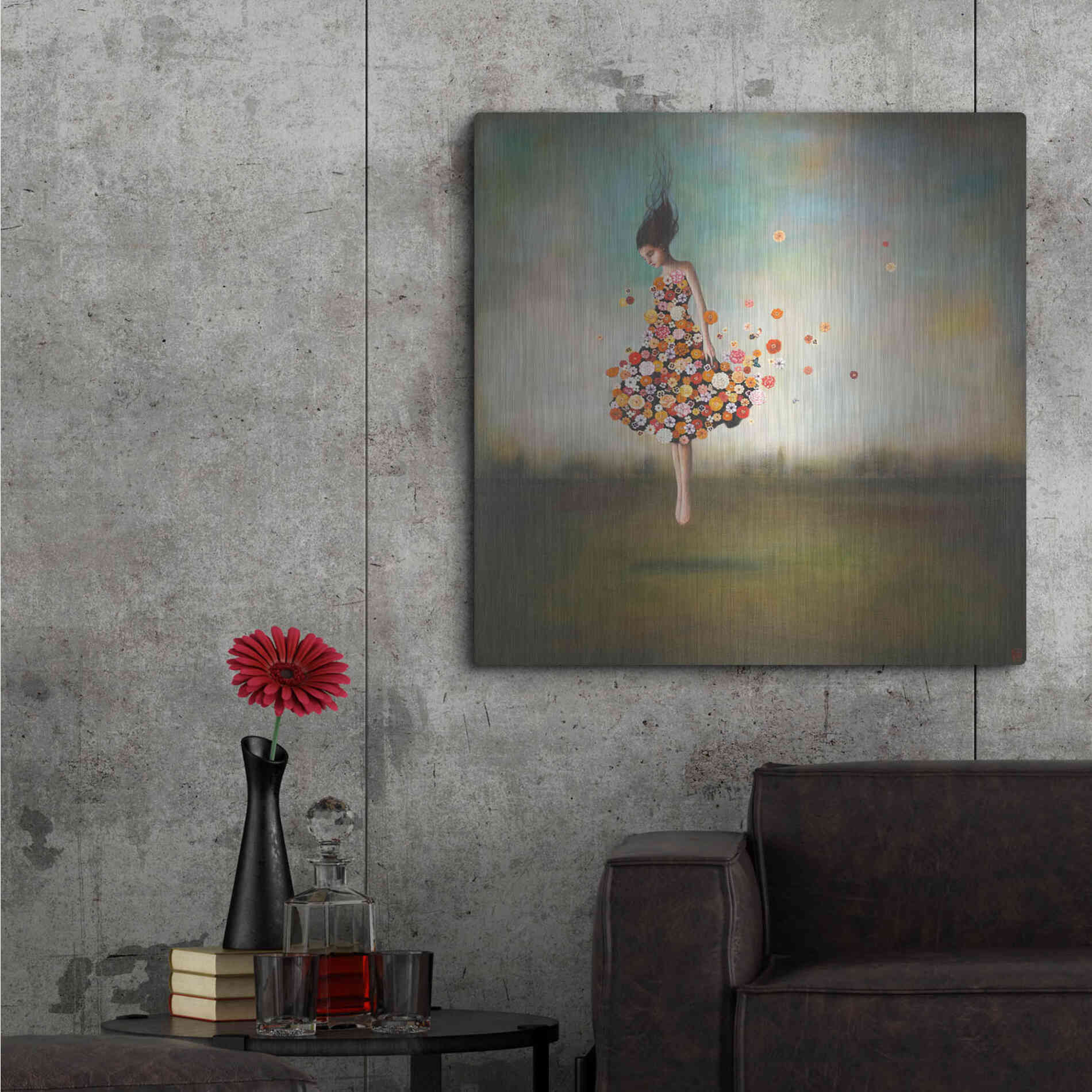 Luxe Metal Art 'Boundlessness in Bloom' by Duy Huynh, Metal Wall Art,36x36