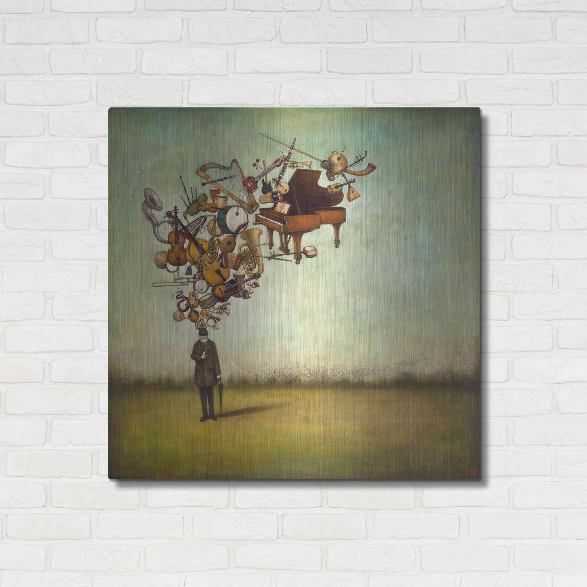 Luxe Metal Art 'Thanks for the Melodies' by Duy Huynh, Metal Wall Art,36x36